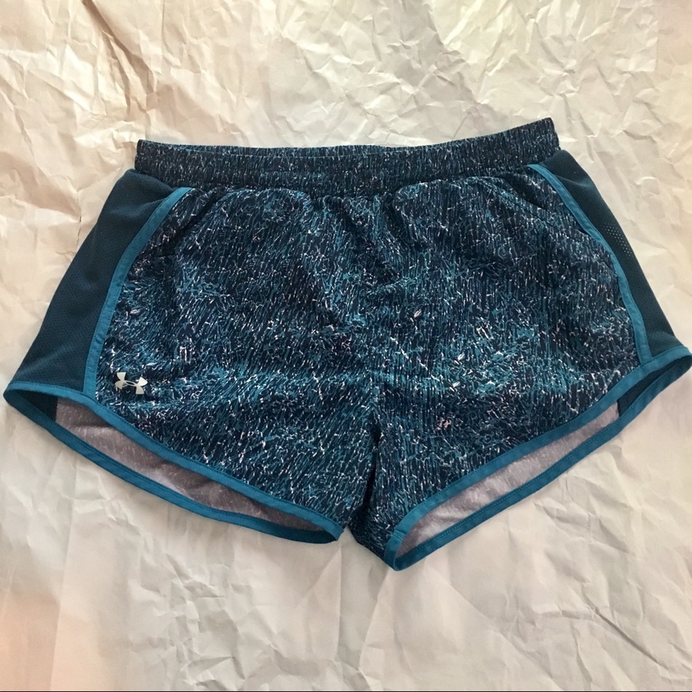 Under Armour HeatGear Blue Print Running Shorts XS